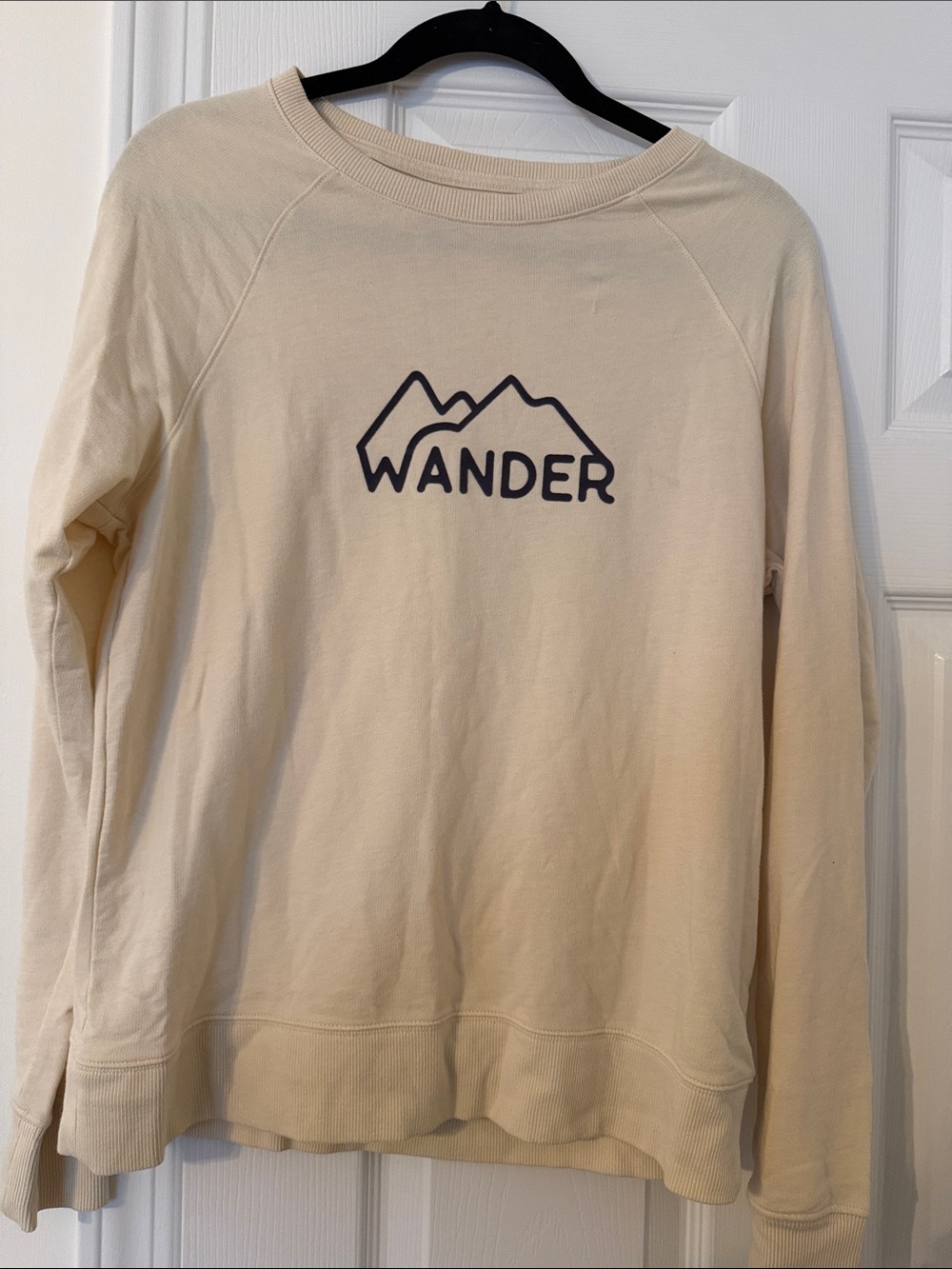 Columbia Wander Mountain Logo Crewneck Sweater - Cream